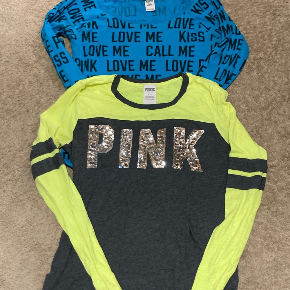 2pc Victoria secret pink long sleeve